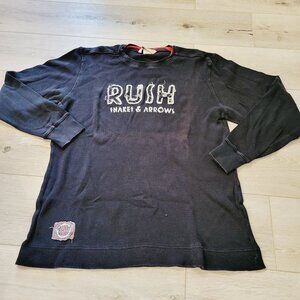 Rush Snakes & Arrows Tour 08 Black Long Sleeve Thermal Shirt Sz M